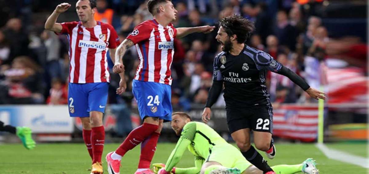 Isco (22) celebra el &uacute;nico tanto de los &lsquo;merengues&rsquo; que sirvi&oacute; para frenar al Atl&eacute;tico de Madrid, que en su casa se hab&iacute;a adelantado 2-0 en 15 minutos.