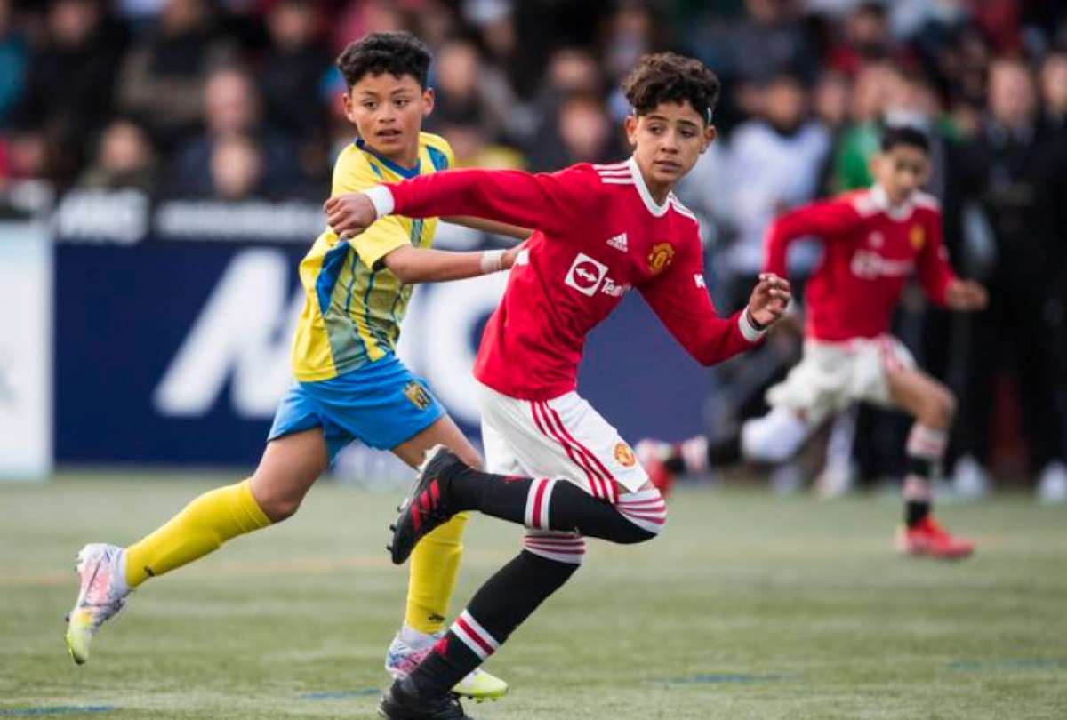 Cristiano Ronaldo Jr. marcó más de 50 goles con la Sub-12 del Manchester United.