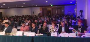 Panel con los expositores internacionales que participaron del foro de comunicaci&oacute;n Mediamorfosis. Cada conferencista tuvo 45 minutos para su tema.