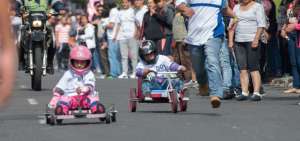 El sector de Las Casas fue la pista para los coches de madera