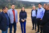 La ministra de Producción, Sonsoles García, recorrió el terreno donde surgirá esta nueva zona industrial.