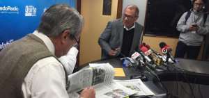 Jorge Glas fue entrevistado en la emisora Platinum, en la ciudad de Quito.