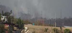 Im&aacute;genes del incendio, captadas por el ECU911.