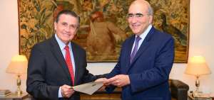 El acto de entrega de credenciales se realiz&oacute; en el Palacio de Itamaraty. 