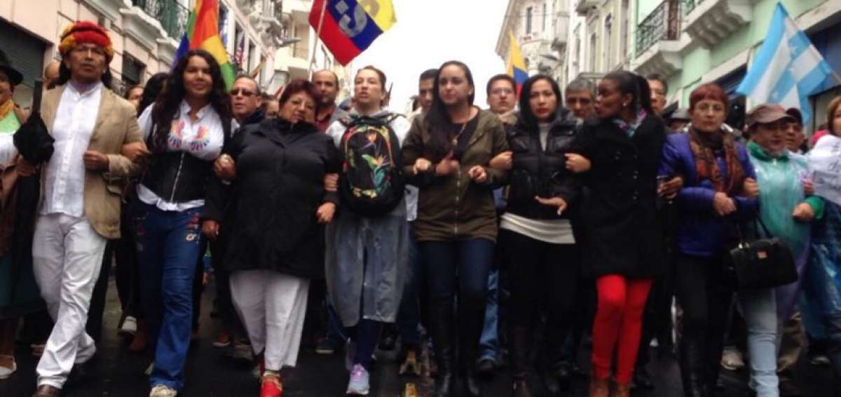 El pasado martes, dos plantones realizaron los exmilitantes de Alianza PAIS. 