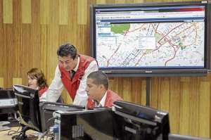 El Municipio y el Estado central trabajan de manera conjunta en el Centro de Monitoreo y Control de Tr&aacute;nsito. Foto: &Aacute;lvaro P&eacute;rez/ El Tel&eacute;grafo