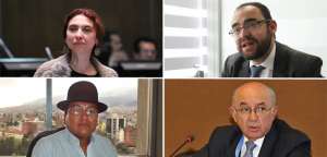 Izquierda: Mar&iacute;a Augusta Calle, embajadora en San Vicente y las Granadinas.| Wilson Rodas, representante del Ejecutivo ante el Consejo Directivo del IESS.| Abajo izquierda: Franklin Columba nuevo embajador en Bolivia. | Luis Gallegos es el nuevo embajador de Ecuador ante las Naciones Unidas.  