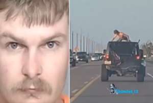 Michael Brown, de 22 a&ntilde;os, bail&oacute; en el techo del jeep minutos antes de su fatal accidente. 