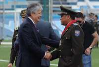 El presidente de Ecuador, Guillermo Lasso, asistió a la graduación de los nuevos policías