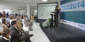 El acto de rendici&oacute;n de cuentas se realiz&oacute; en el edificio principal de la empresa. FOTO: Alfredo Piedrahita/El Tel&eacute;grafo