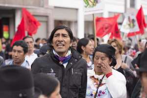 FUT, Conaie, UNE y afines marcharon en Quito