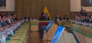 El Mandatario se reuni&oacute; con representantes del Congope.