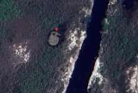 Una gigante calavera fue detectada mediante coordenadas satelitales de Google Maps.