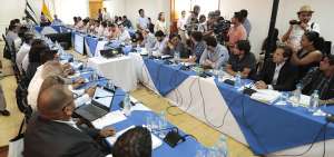 Durante el Gabinete ampliado en Manab&iacute;, los Secretarios de Estado informaron el avance de la reconstrucci&oacute;n de la provincia.
