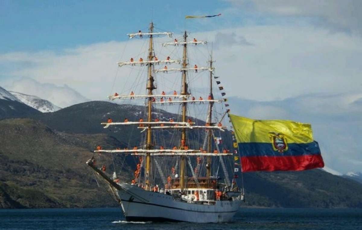 La embarcaci&oacute;n emblem&aacute;tica de la Armada de Ecuador, Buque Escuela Guayas. Foto: @BuqueGuayas