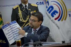 El presidente del CNE, Juan Pablo Pozo, aclar&oacute; que los procedimientos de consulta deben tener legitimidad y constitucionalidad. Foto: Fernando Sandoval / El Tel&eacute;grafo 