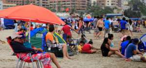 El viernes y el s&aacute;bado hubo mayor afluencia de visitantes en la playa El Murci&eacute;lago.