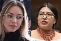 Mishel Mancheno y Carmen Tiupul fueron designadas primera y segunda vicepresidenta del Legislativo.