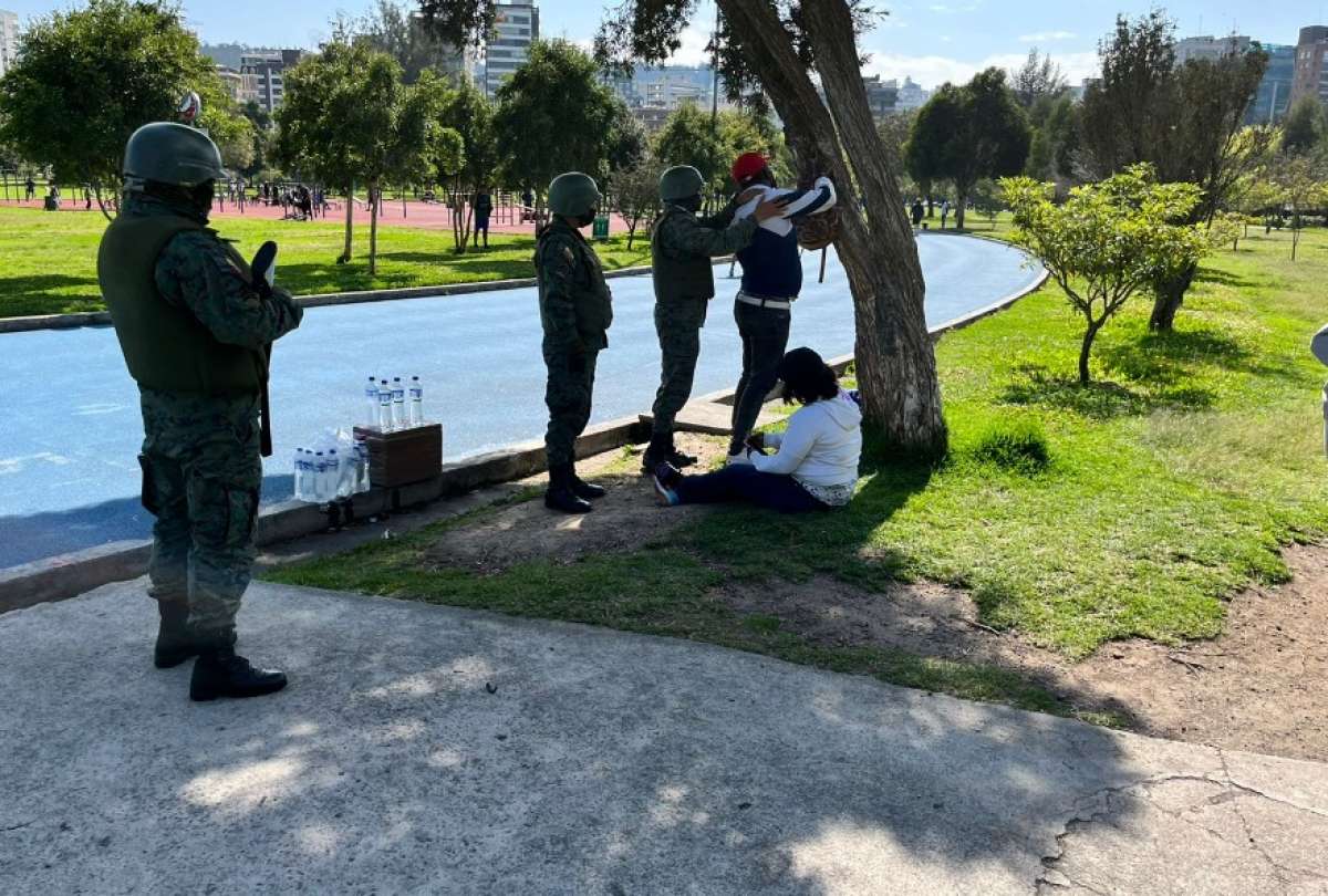 Fuerzas Armadas realizaron operativo de control en el Parque de La Carolina