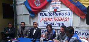 Representantes de Quito Revoca anunciaron los resultados parciales de la recolecci&oacute;n de firmas.