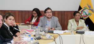 Edwin Jarr&iacute;n, vicepresidente del Cpccs, y la presidenta Raquel Gonz&aacute;lez acudieron a la Comisi&oacute;n de Fiscalizaci&oacute;n.