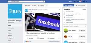 Captura de pantalla de la &uacute;ltima publicaci&oacute;n realizada por el diario brasile&ntilde;o Folha en su cuenta de Facebook