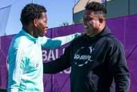 Ronaldo Nazario visitó a Gonzalo Plata y al Valladolid