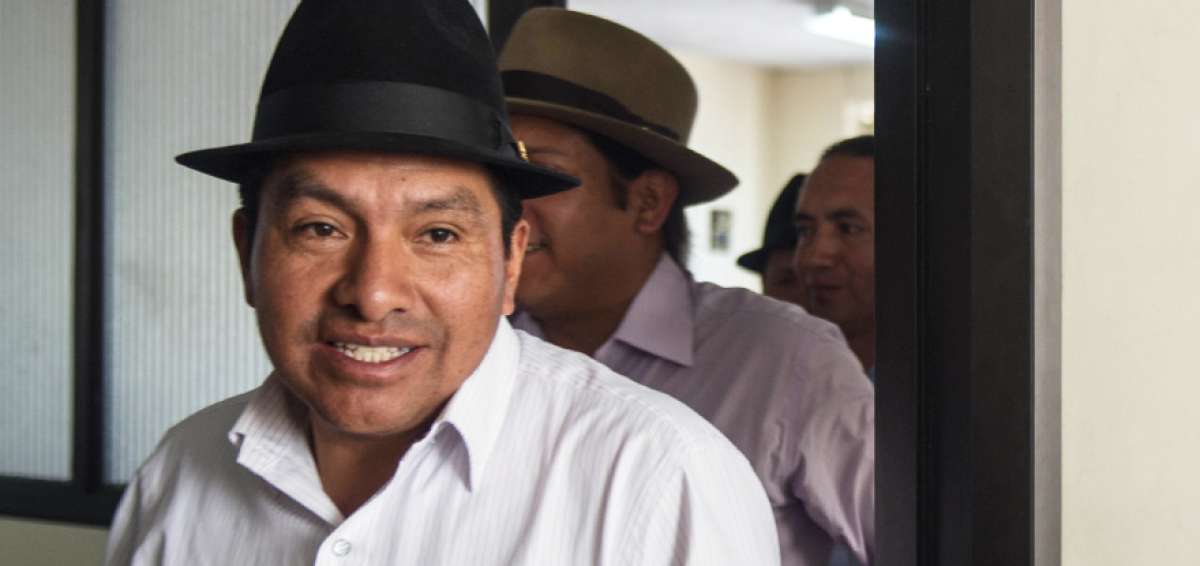Jorge Hererra, presidente de la Conaie