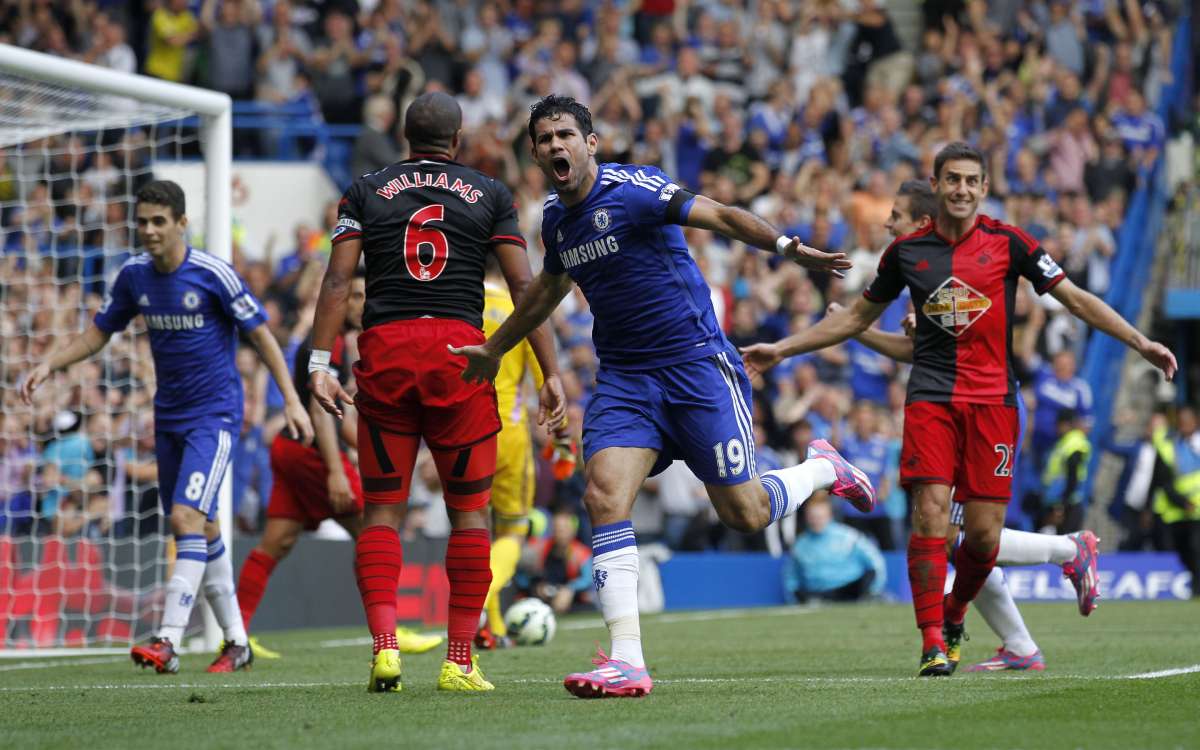 Diego Costa ya tiene 7 goles en la Premier League luego de 4 jornadas disputadas. Foto: AFP