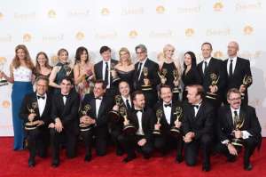 Elenco de &lsquo;Breaking Bad&rsquo;, la serie ganadora de los premios Emmy 2014.