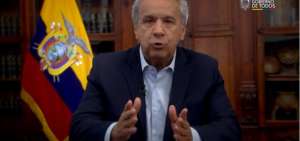 El presidente Len&iacute;n Moreno durante una cadena nacional.