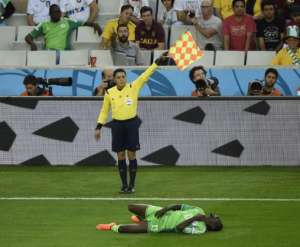 Christian Lescano forma parte de la terna arbitral ecuatoriana comandada por Carlos Vera. Foto: AFP