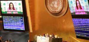 La canciller ecuatoriana particip&oacute; en una conferencia de las Naciones Unidad para tratar el tema.