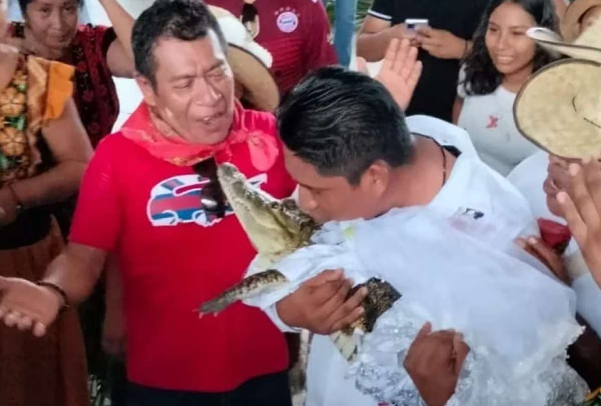 Alcalde mexicano se casó con un caimán en medio de un ritual