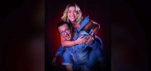 El actor David Reinoso junto a su esposa Catherine Velastegu&iacute;, quien se encuentra estable y fuera de peligro.