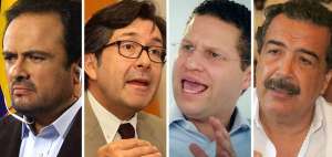 De izq. a der.: Pa&uacute;l Carrasco, C&eacute;sar Mont&uacute;far, Mauricio Rodas y Jaime Nebot.