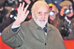 Un histri&oacute;n del cine de terror. Christopher Lee interpretaba a Dr&aacute;cula en la d&eacute;cada del 50 y 60.