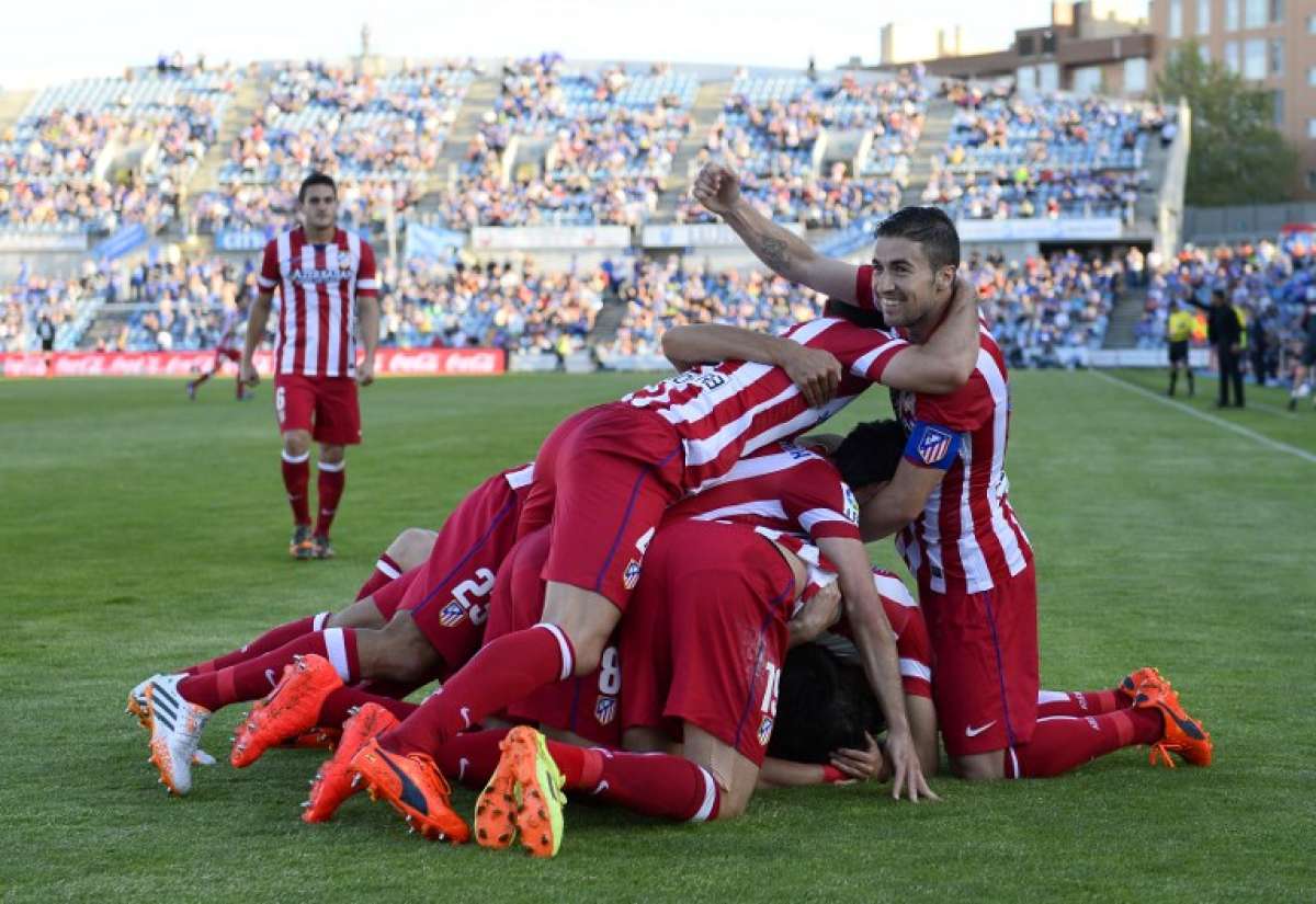 A falta de cinco partidos, los rojiblancos acumulan 82 puntos, tres m&aacute;s que el Real Madrid (2do). Foto: AFP