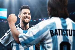 Batistuta felicitó a Messi por igualar uno de sus récords