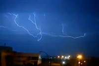 La impresionante tormenta fue captada por la cámara de video.