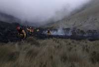 En los trabajos de extinción y control de este incendio, los bomberos desplegaron 35 uniformados.