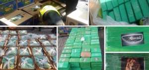 Los 2.309 paquetes tipo ladrillo estaban camuflados en cajas de banano.