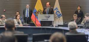 El fiscal general Estado, Carlos Baca Mancheno, durante 