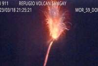 Ecu 911 reporta intensa actividad en el Volcán Sangay