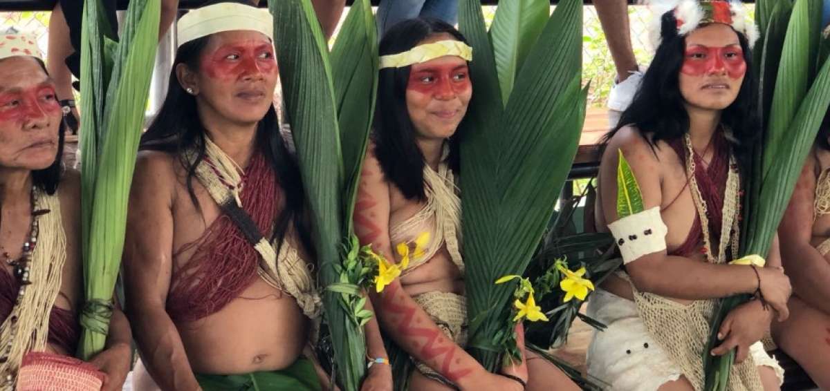 Habitantes de la comunidad Huaorani