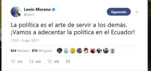 Len&iacute;n Moreno: "&iexcl;Vamos a adecentar la pol&iacute;tica en el Ecuador!"