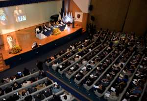 El auditorio del IAEN estuvo lleno de las autoridades electas en las elecciones pasadas. FOTO: &Aacute;lvaro P&eacute;rez/ El Tel&eacute;grafo/