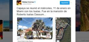 El presidente Correa present&oacute; pruebas de la conexi&oacute;n entre los hermanos Isa&iacute;as y Carlos Pareja Yannuzzelli.