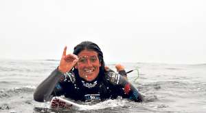 Dominic Barona no descansa; tras haberse ubicado segunda en el Mundial ISA de Per&uacute;, se apunt&oacute; para correr el Mundial Femenino en Chile. Foto: Cortes&iacute;a / Ecuasal.