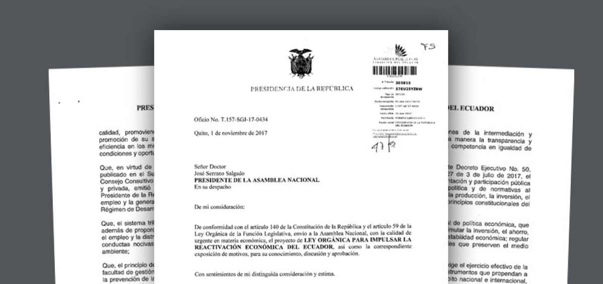 Gobierno remiti&oacute; a la Asamblea la Proforma Presupuestaria 2018